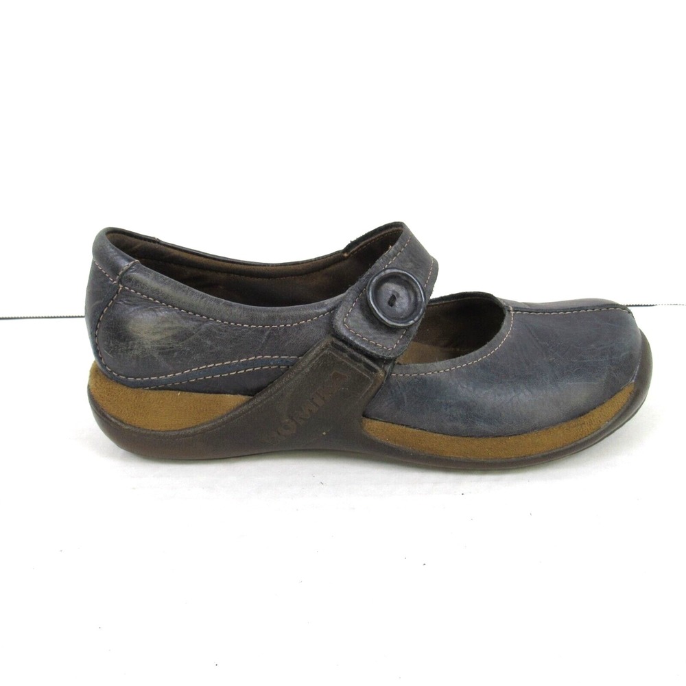 Romika Leather Mary Jane Shoes Blue Gray Leather Comfort Shoe